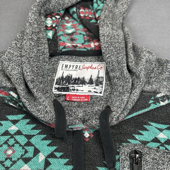 Empyre Surplus Co. Aztec Pattern Men's SIZE L Hoodie - Picture 4 of 6